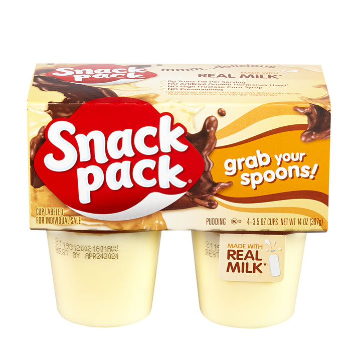 Snack Pack Pudding Vanilla-0.875 lbs.-12/Case