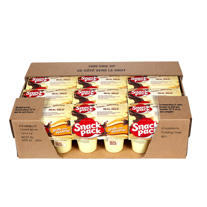 Snack Pack Pudding Vanilla-0.875 lbs.-12/Case
