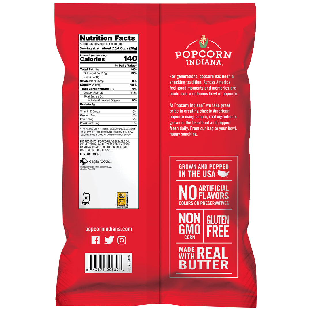 Popcorn Indiana Movie Theater Butter Popcorn-4.75 oz.-12/Case