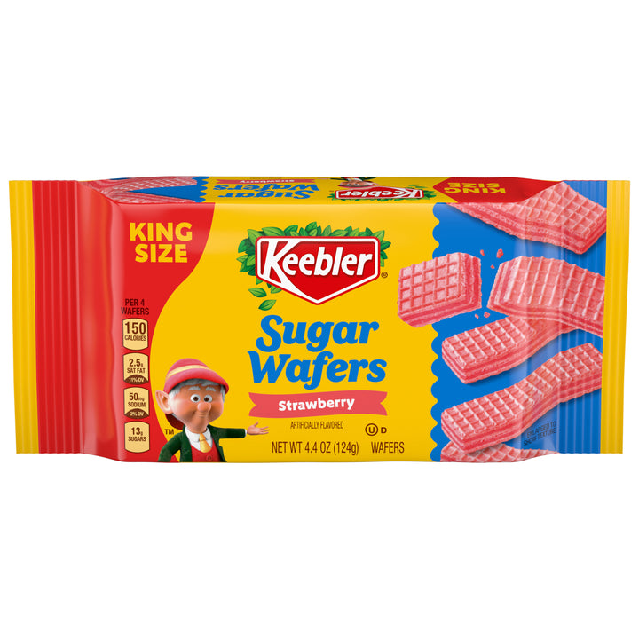 Kb Sugar Wafers Strawberry-4.4 oz.-9/Box-9/Case