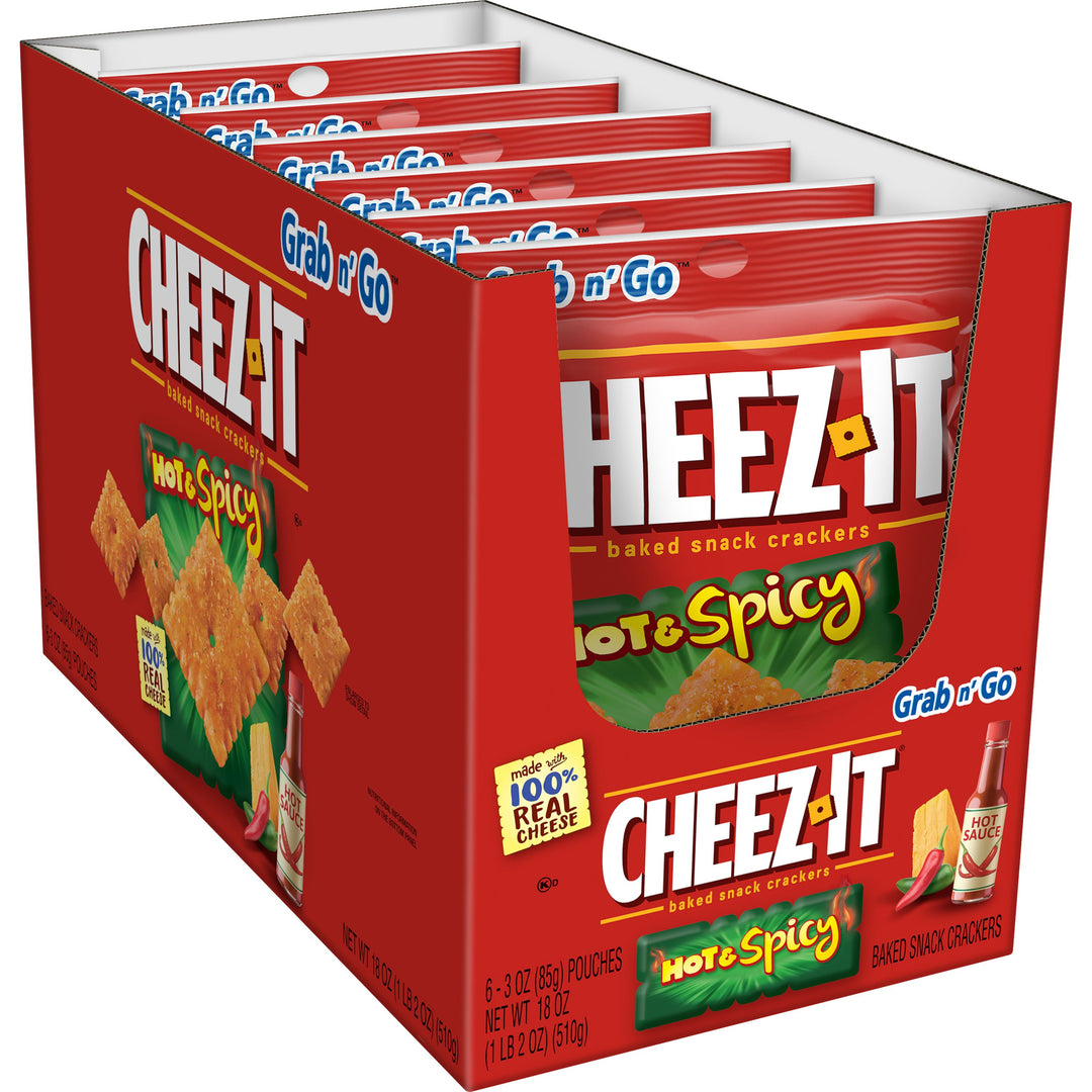 Cheez-It Hot & Spicy Snack-3 oz.-6/Box-6/Case