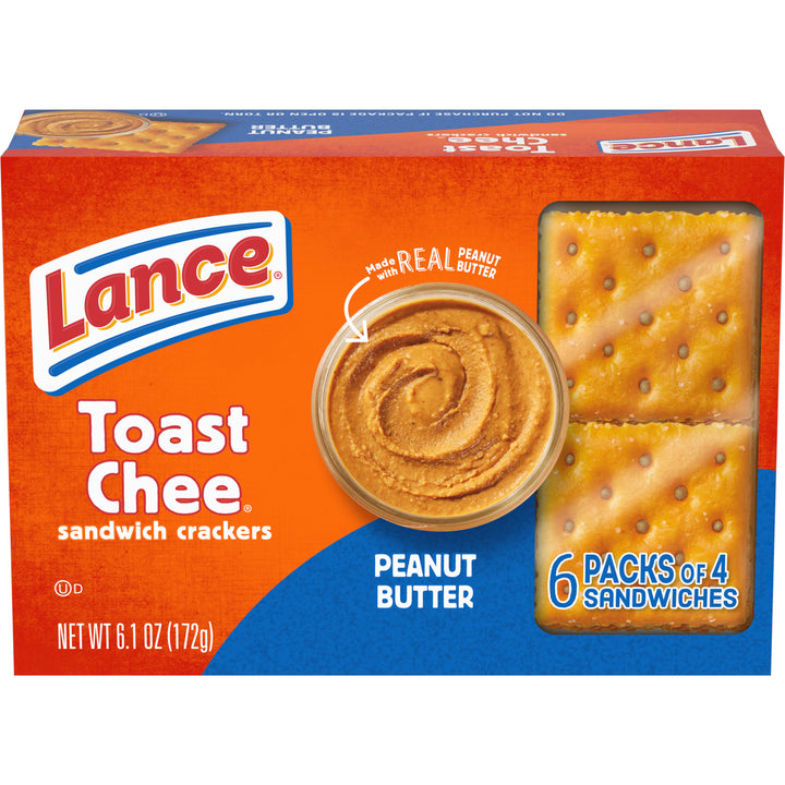 Lance Sandwich Crackers-Toastchee Peanut Butter-6.1 oz.-12/Case