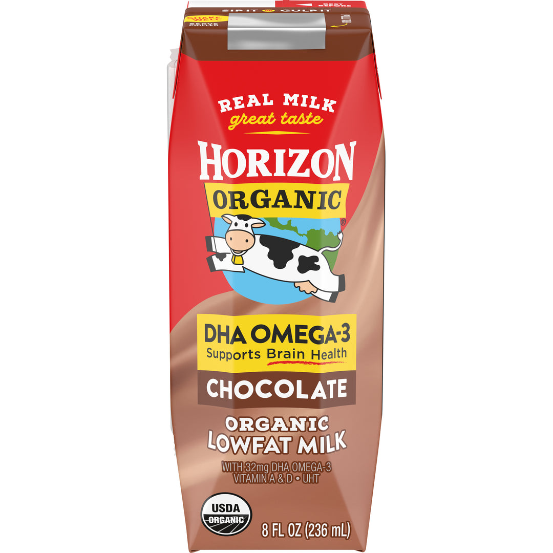 Horizon Organic Aseptic Lowfat Chocolate Single Serve Milk-8 fl. oz.-6/Box-3/Case