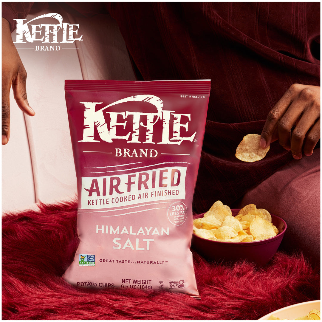Kettle Foods Potato Chips-Air Fried Himalayan Salt Kettle Chips-6.5 oz.-12/Case