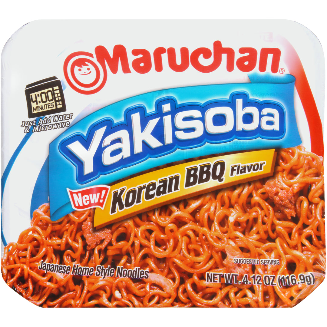 Maruchan Yakisoba Korean Bbq Flavored Home Style Japanese Noodles-4.12 oz.-8/Case