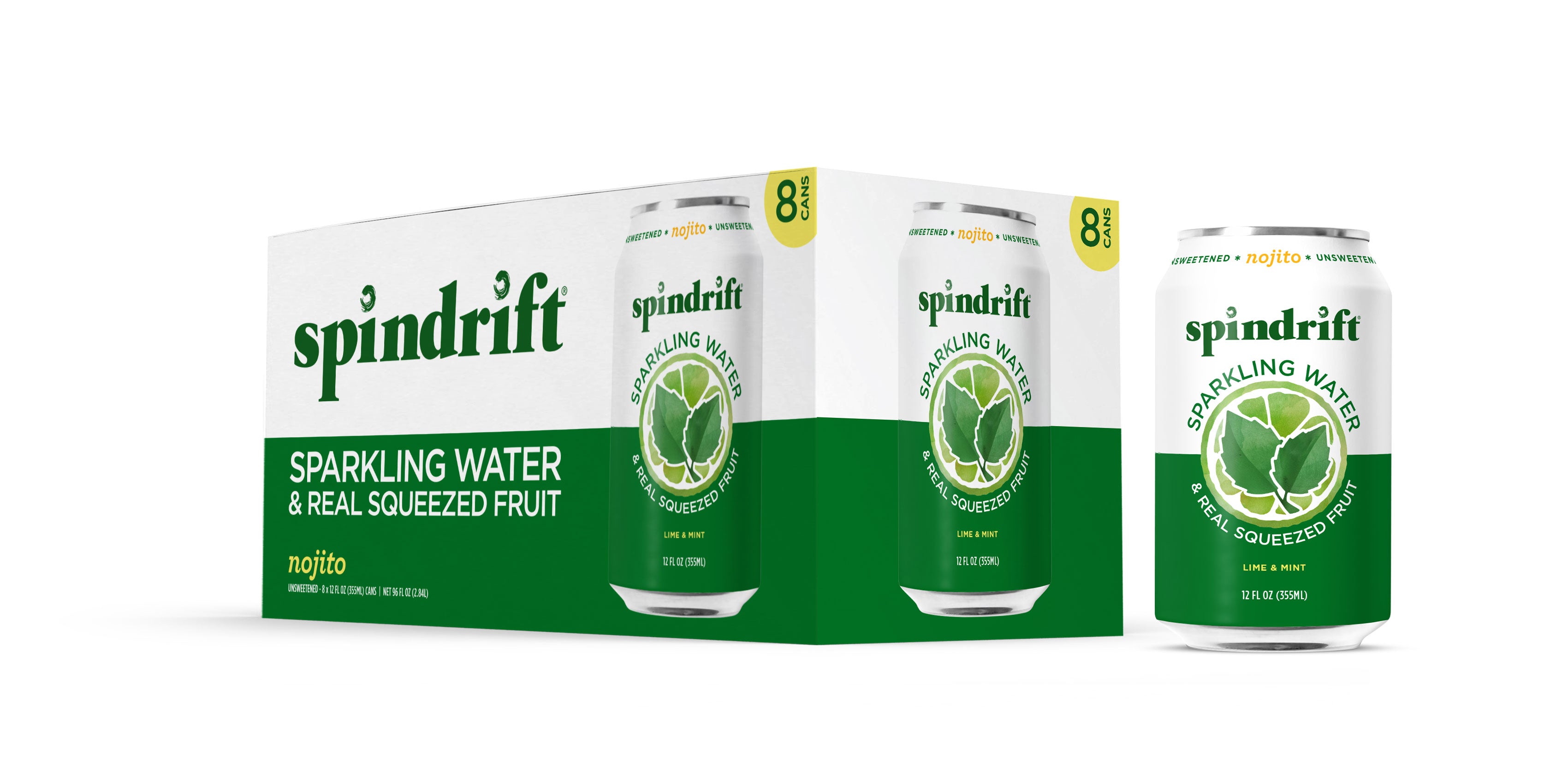 Spindrift Nojito Sparkling Water-12 fl. oz.-8/Box-3/Case MPN