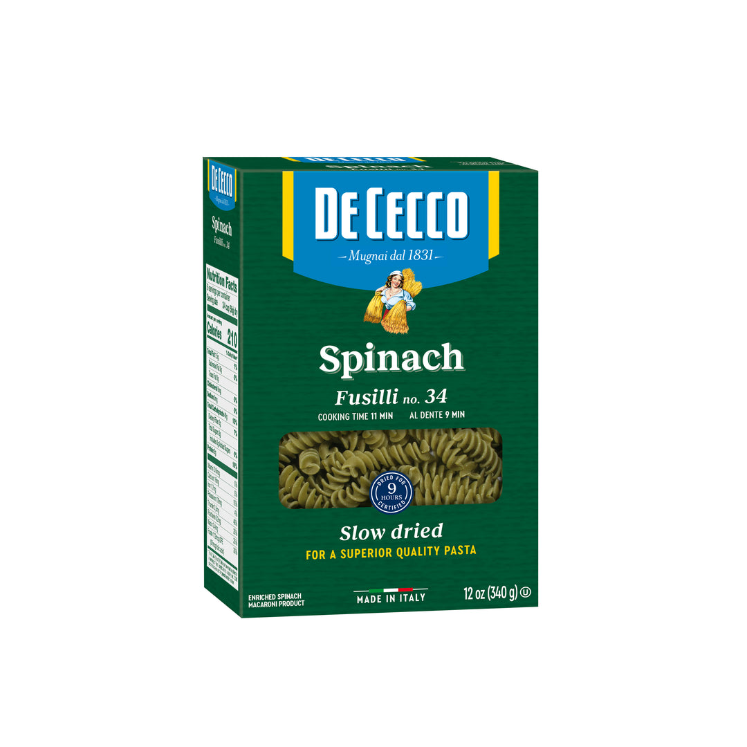 De Cecco No. 34 Fusilli With Spinach-0.75 lbs.-12/Case