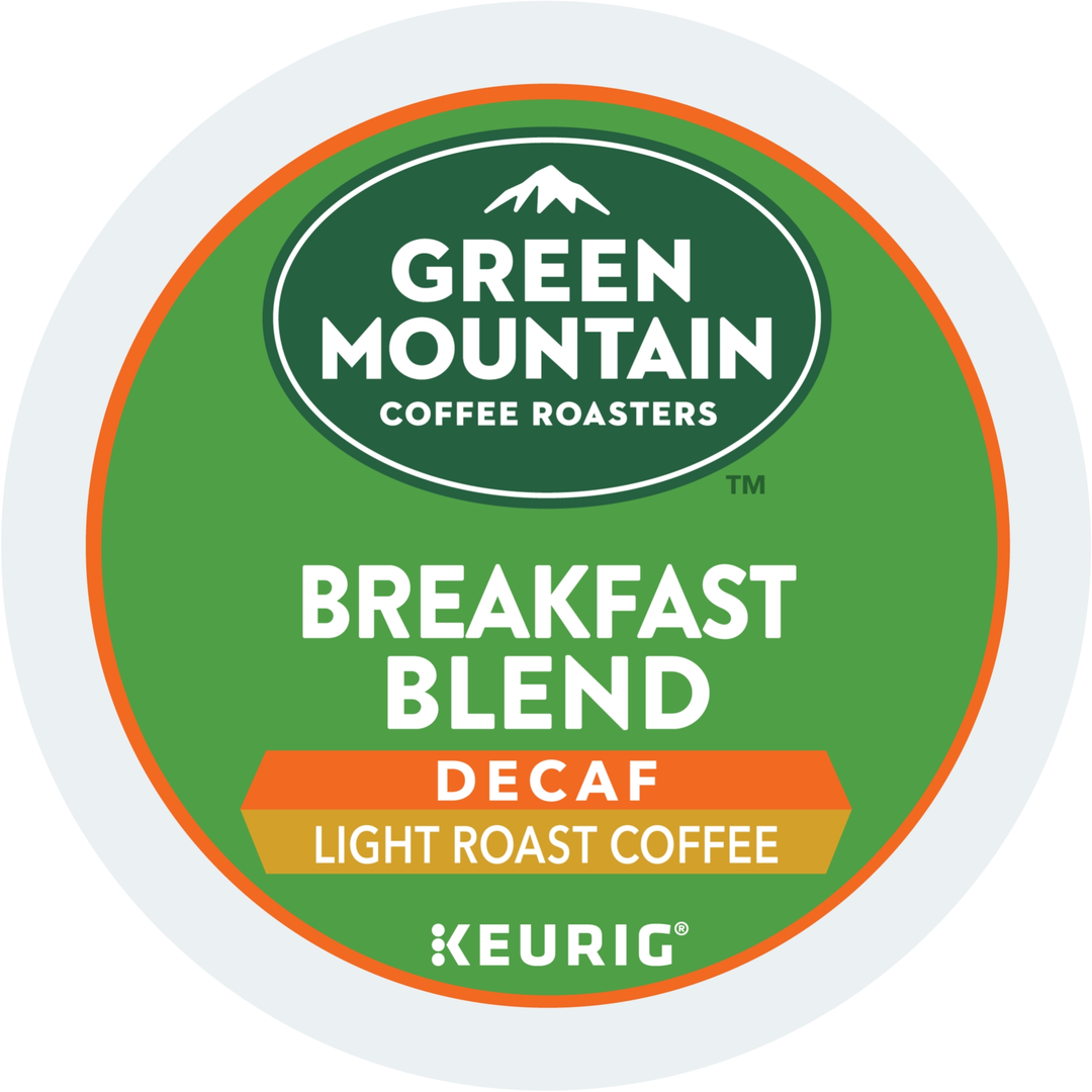 Green Mountain Coffee K-Cup Pod Breakfast Blend Decaffeinated-24 Count-4/Case