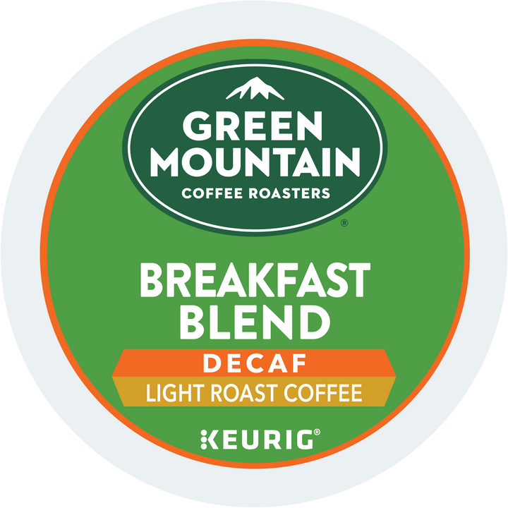 Green Mountain Coffee K-Cup Pod Breakfast Blend Decaffeinated-24 Count-4/Case