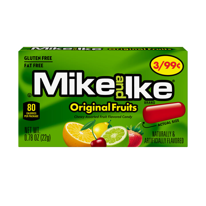Mike & Ike Original Fruits-0.78 oz.-24/Box-16/Case