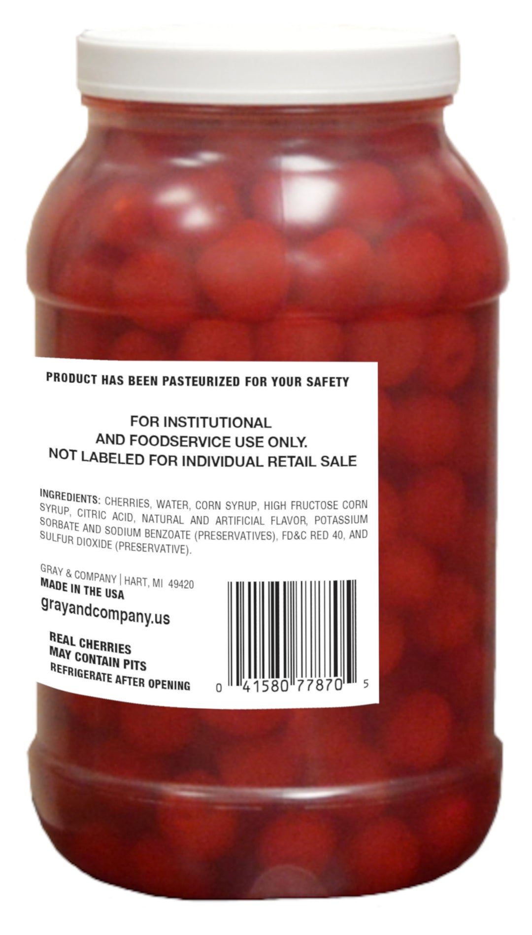 Cherry Lane Maraschino Cherry  Without Stem-1 Gallon-4/Case
