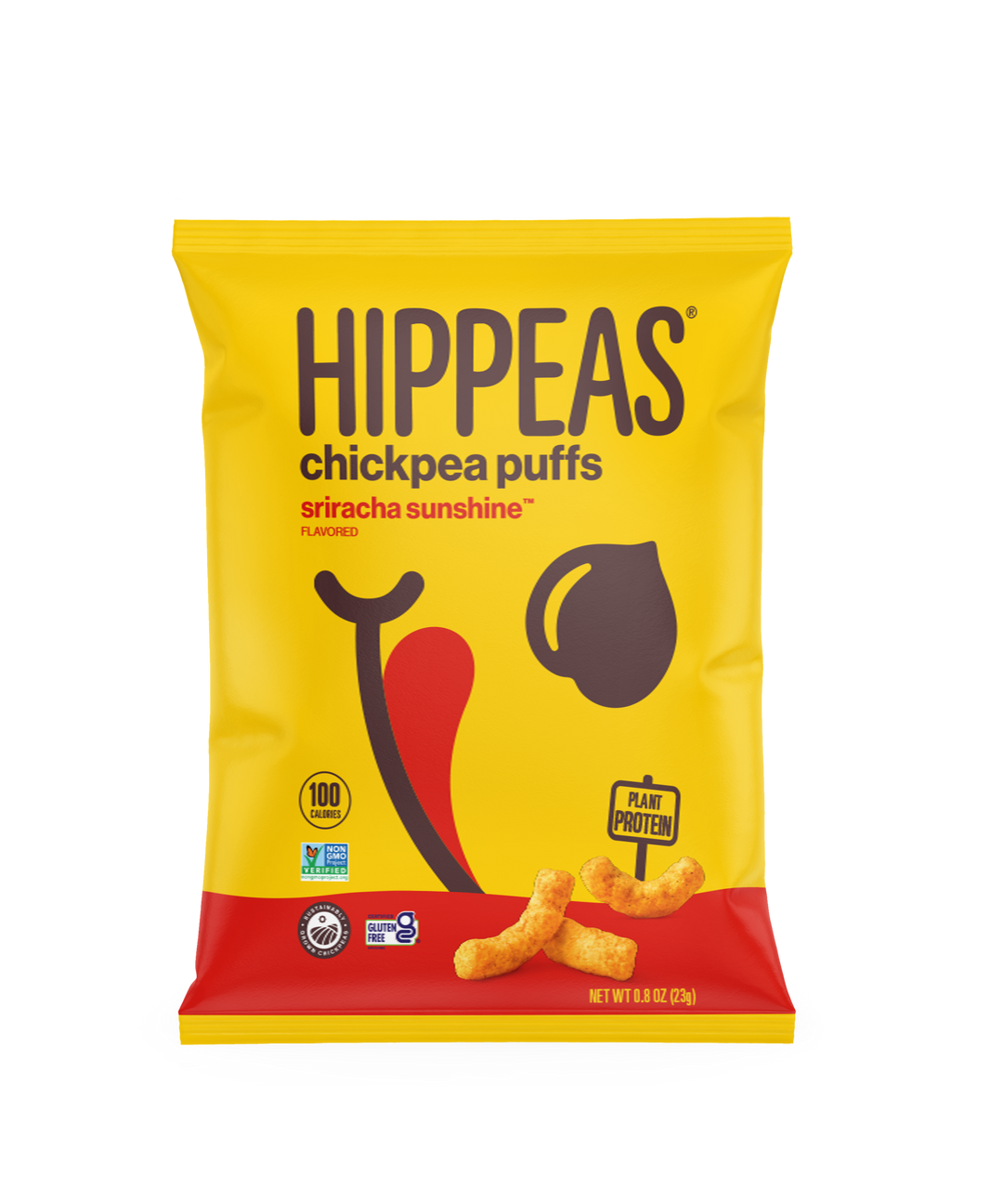 Hippeas Non-Gmo Chickpea Puffs -Sriracha Sunshine-0.8 oz.-24/Case