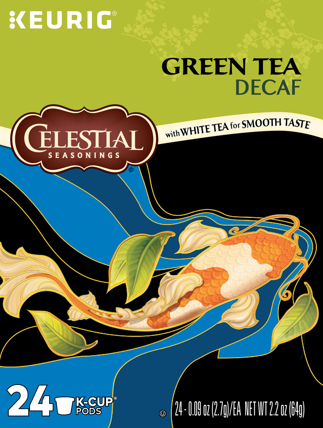 Celestial Seasonings Tea K-Cup Pod Natural Antioxidant Green Decaffeinated-24 Count-4/Case