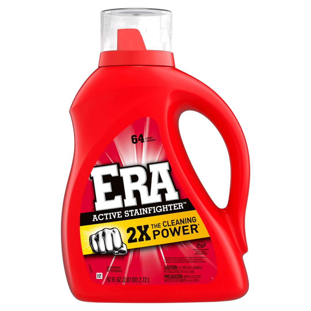 Era Laundry Detergent Liquid Double Strength Regular-92 fl. oz.-4/Case