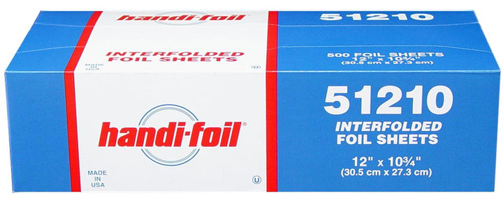 Handi-Foil 12 Inch X 10 Inch Foil Sheet-500 Count-6/Case