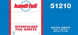 Handi-Foil 12 Inch X 10 Inch Foil Sheet-500 Count-6/Case