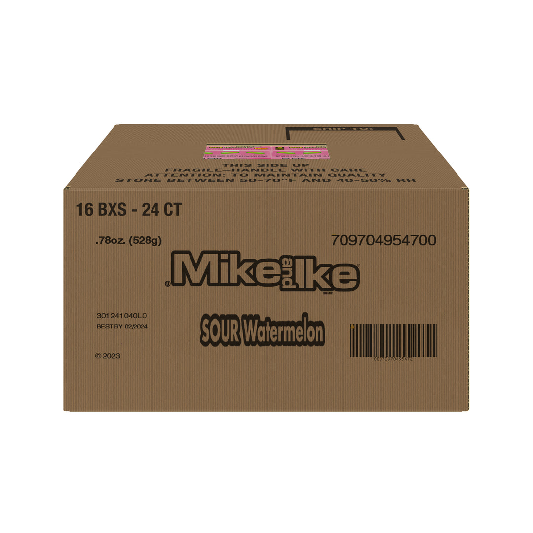 Mike & Ike Sour Watermelon-0.78 oz.-24/Box-16/Case