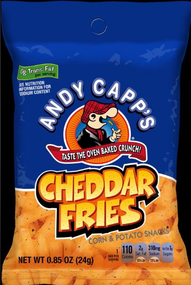 Andy Capp Cheddar Fries Unpriced-0.85 oz.-72/Case