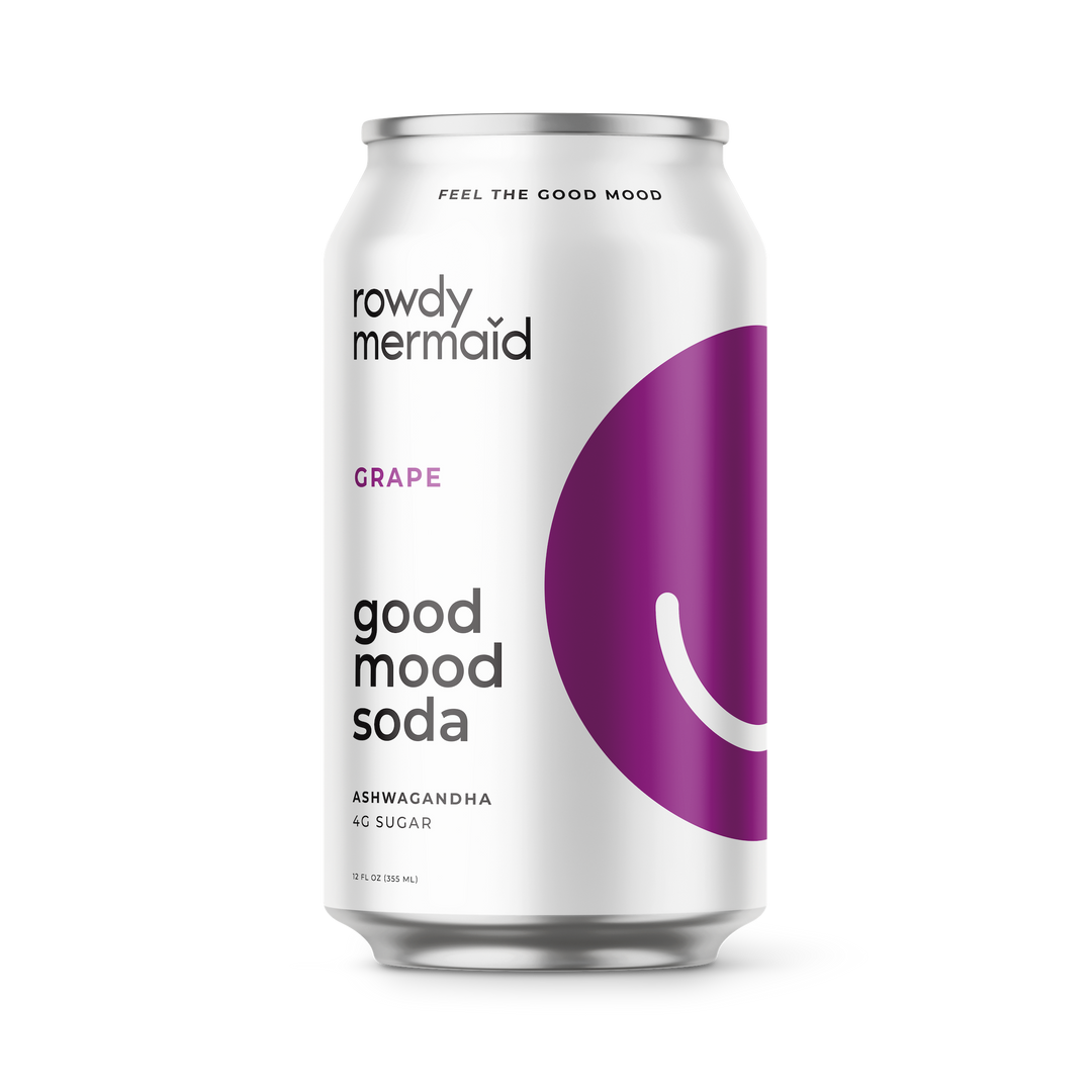 Rowdy Mermaid Good Mood Soda Grape-12 fl. oz.-12/Case