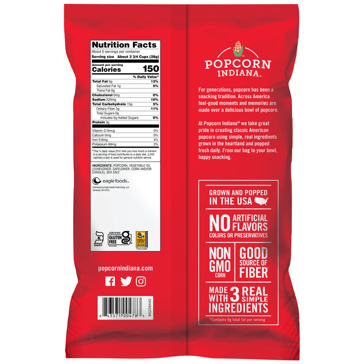 Popcorn Indiana Crispy And Savory Sea Salt-4.75 oz.-12/Case