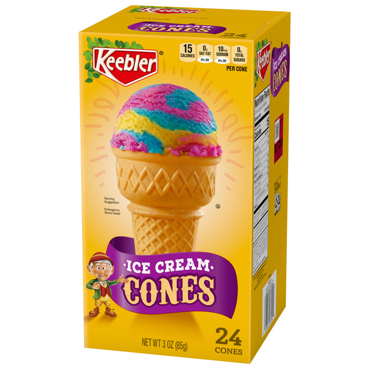 Kb-Ice Cream Cones Ice Cream Cones Box-3 oz.-6/Case