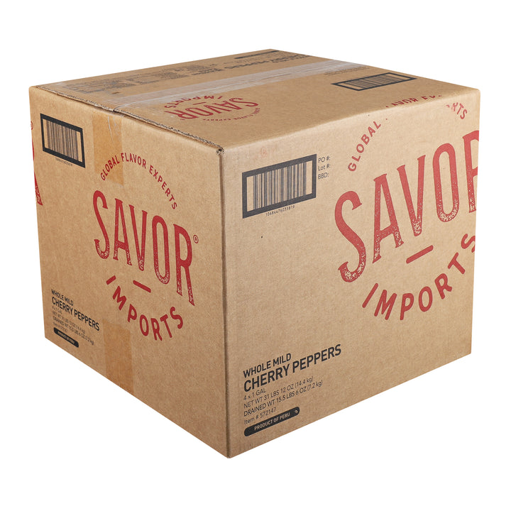 Savor Imports Mild Whole Cherry Peppers-1 Gallon-4/Case