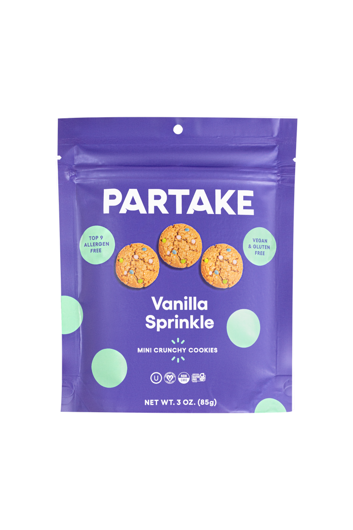 Partake Foods Crunchy Vanilla Sprinkle-3 oz.-8/Case