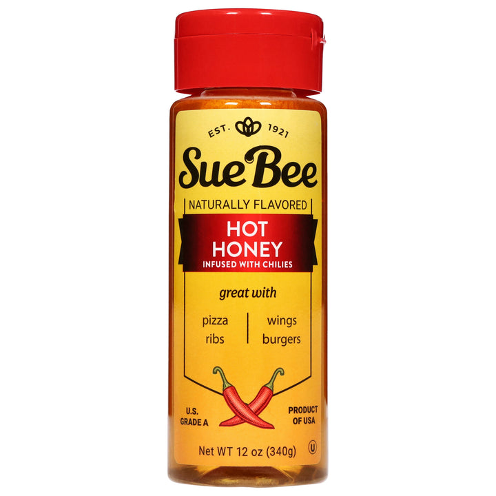 Sue Bee Hot Honey Bottle-12 oz.-6/Case