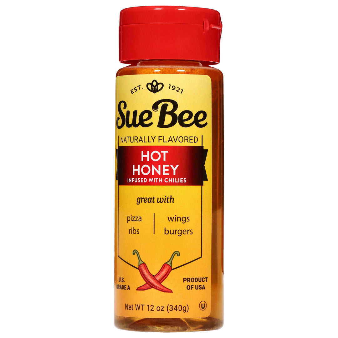 Sue Bee Hot Honey Bottle-12 oz.-6/Case