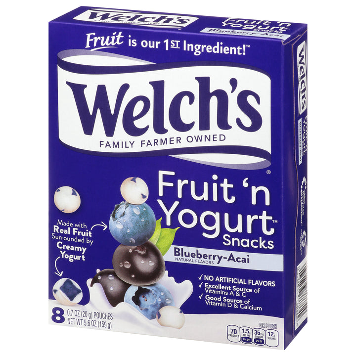 Welch's Fruit & Yogurt Blueberry Acai-0.7 oz.-8/Box-8/Case