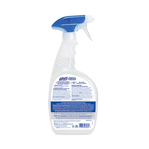 PURELL Foodservice Surface Sanitizer Fragrance Free 32 Oz Capped Bottle With Spray Trigger Included In Carton 6/Case