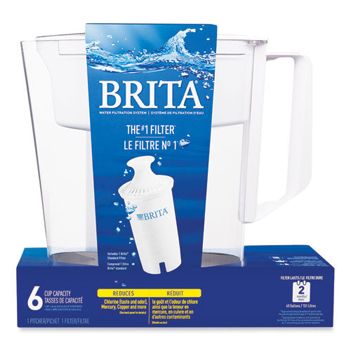 Brita Classic Water Filter Pitcher 40 Oz 5 Cups Clear