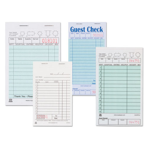 Guest Check Pad, 17 Lines, Two-part Carbon, 3.5 X 6.7, 50 Forms/pad, 50 Pads/carton