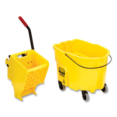 Wavebrake 2.0 Bucket/wringer Combos, Side-press, 35 Qt, Plastic, Yellow