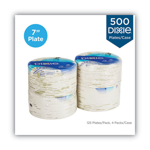 Dixie Pathways Soak-proof Shield Mediumweight Paper Plates Wisesize 6.88" Dia Green/burgundy 500/Case