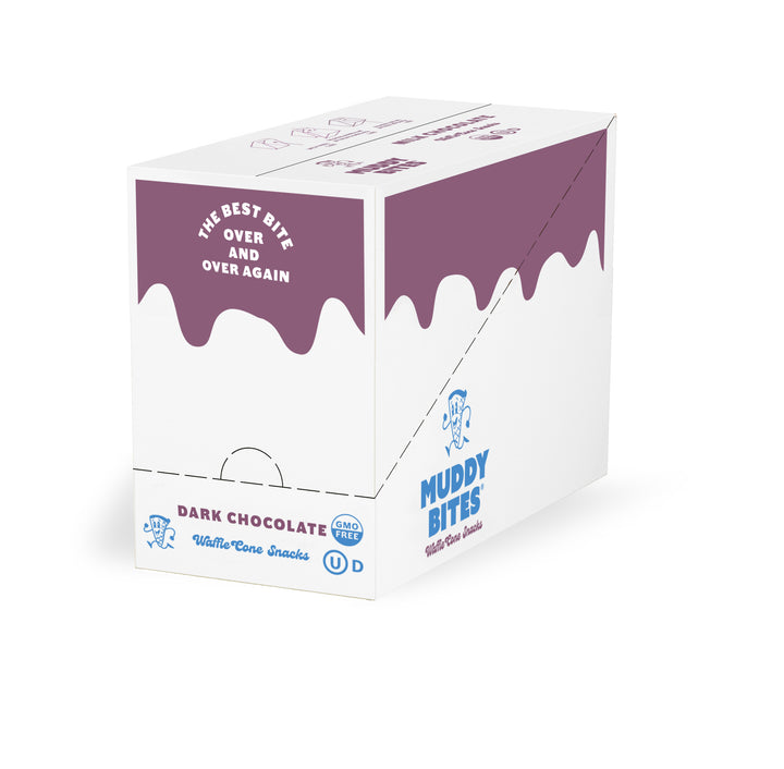 Muddy Bites Dark Chocolate Waffle Cone Snack-2.33 oz.-8/Case