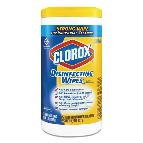 Clorox Disinfecting Wipes 1-ply 7x8 Fresh Scent White 75/canister