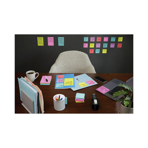 Pop-up 3 X 3 Note Refill Cabinet Pack, 3" X 3", Supernova Neons Collection Colors, 100 Sheets/pad, 18 Pads/pack