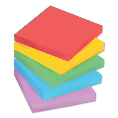 Pads In Playful Primary Collection Colors, 3" X 3", 90 Sheets/pad, 5 Pads/pack