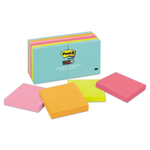 Pads In Supernova Neon Collection Colors, 2" X 2", 90 Sheets/pad, 8 Pads/pack