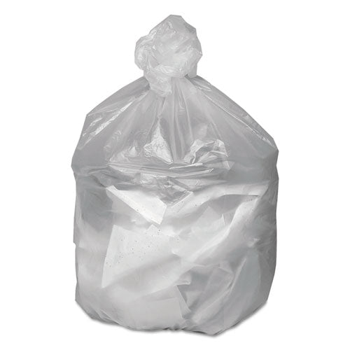 Waste Can Liners, 45 Gal, 10 Microns, 40" X 46", Natural, 25 Bags/roll, 10 Rolls/carton