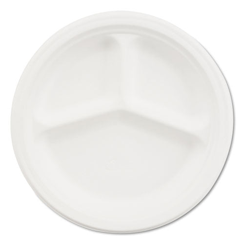 Paper Dinnerware, Plate, 10.5" Dia, White, 500/carton
