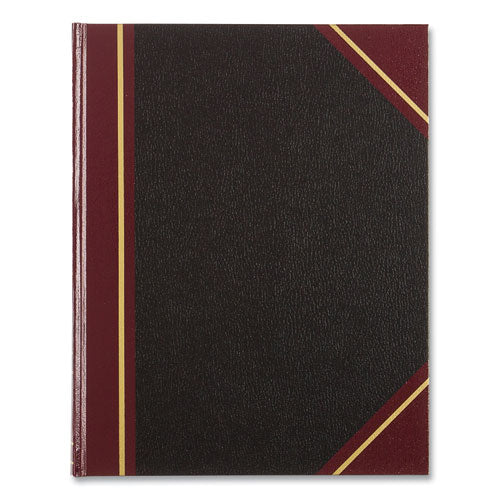 Texthide Eye-ease Record Book, Black/burgundy/gold Cover, 10.38 X 8.38 Sheets, 150 Sheets/book