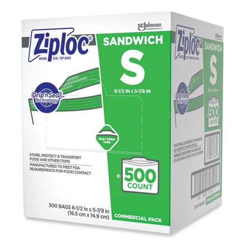 Resealable Sandwich Bags, 1.2 Mil, 6.5" X 6", Clear, 500/box