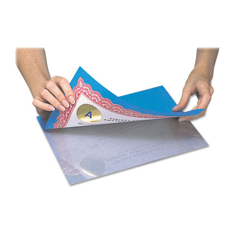 Cleer Adheer Self-adhesive Laminating Film, 2 Mil, 9" X 12", Gloss Clear, 50/box