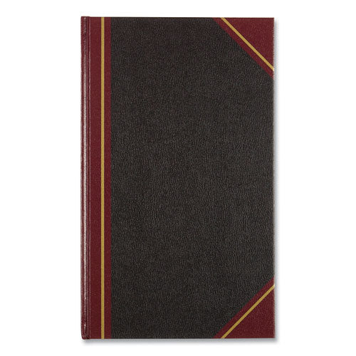 Texthide Eye-ease Record Book, Black/burgundy/gold Cover, 14.25 X 8.75 Sheets, 300 Sheets/book