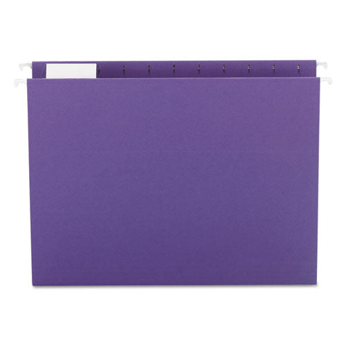 Colored Hanging File Folders With 1/5 Cut Tabs, Letter Size, 1/5-cut Tabs, Purple, 25/box