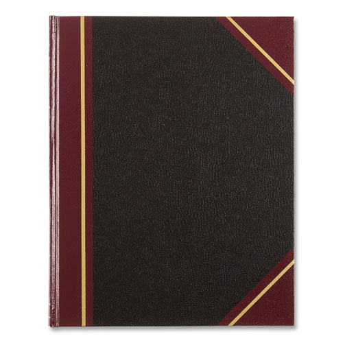 Texthide Eye-ease Record Book, Black/burgundy/gold Cover, 10.38 X 8.38 Sheets, 300 Sheets/book