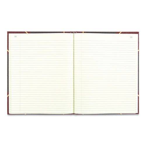 Texthide Eye-ease Record Book, Black/burgundy/gold Cover, 10.38 X 8.38 Sheets, 300 Sheets/book