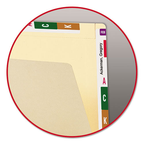 Heavyweight Manila End Tab Conversion File Folders, Straight Tabs, Letter Size, 0.75" Expansion, Manila, 100/box